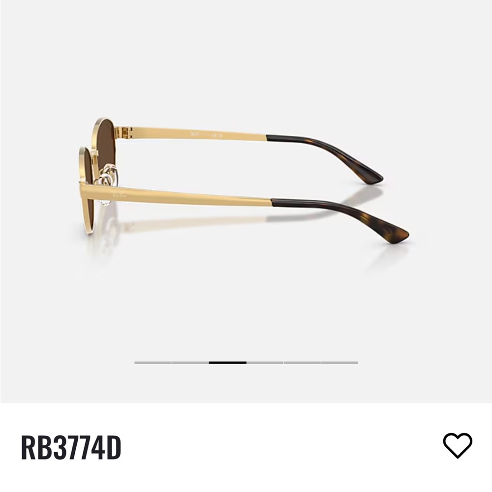 Ray-Ban Gold Frame Sunglasses with Brown Lenses - Picture 3 of 7